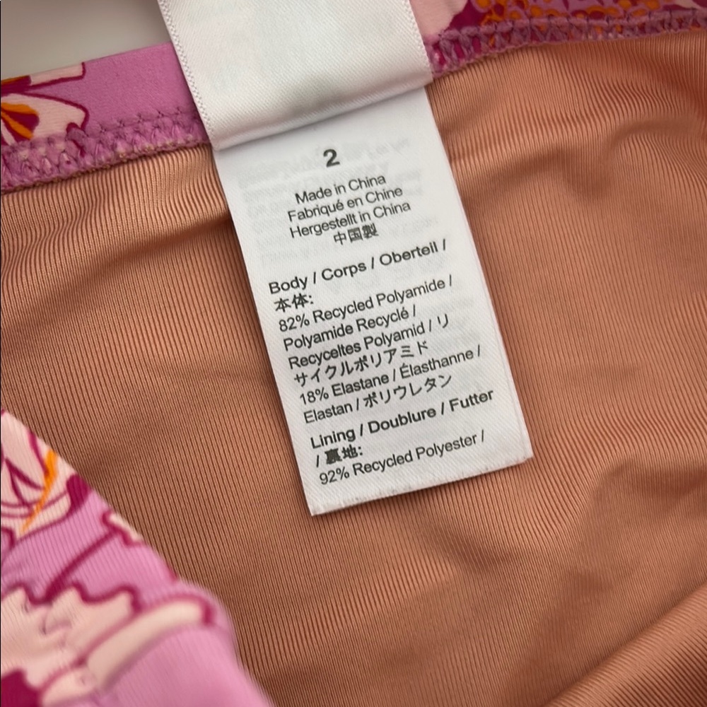 J. Crew Pink Floral Swimsuit - Picture 3 of 5